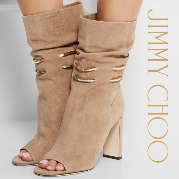 Jimmy Choo Shoes - Jimmy Choo - Peep toe Mysen 100 boots
